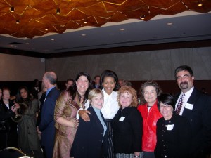Michelle Obama with former Sidley & Austin colleagues in 2007